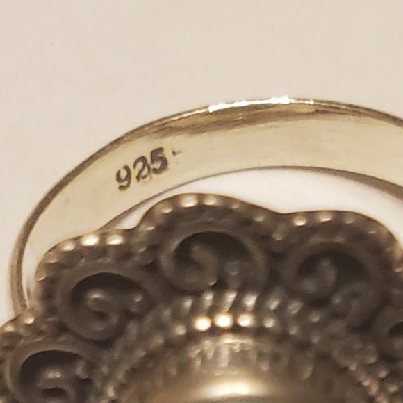 STERLING  SILVER  LARIMAR  RING - Picture 7 of 8